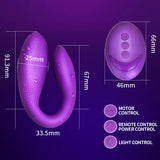 Wireless Vibrator USB Rechargeable - Dildo G Spot U Silicone Stimulator Double Vibrator