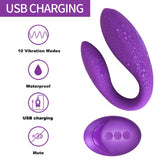 Wireless Vibrator USB Rechargeable - Dildo G Spot U Silicone Stimulator Double Vibrator